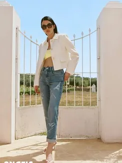 ANGELS Джинсы с принтом Париж