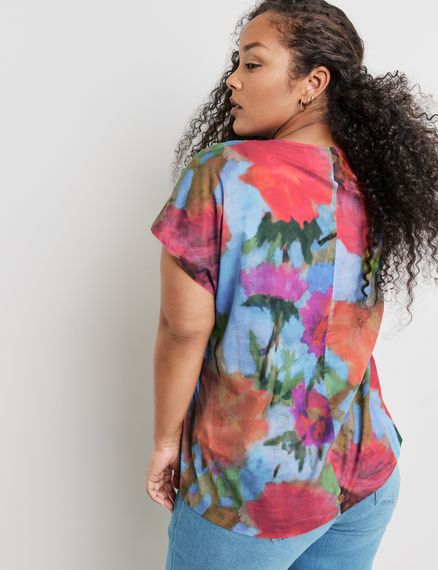 SAMOON Блуза с цветочным принтом