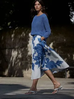 Oui Юбка с цветочным принтом