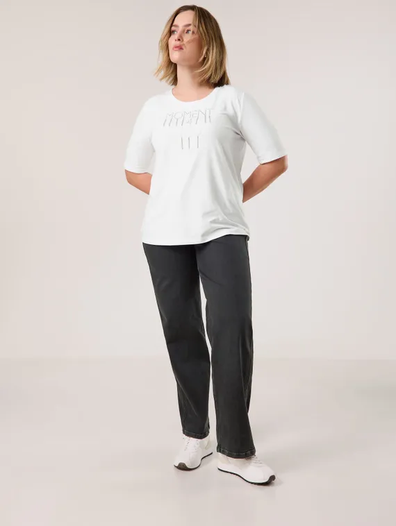 SAMOON Футболка с надписью из страз