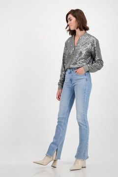 MONARI Джинсы с бахромой и разрезом