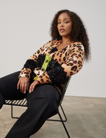 SAMOON Кардиган с пайетками