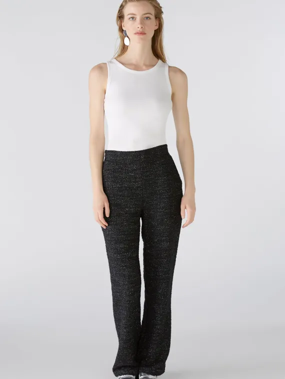 Oui Брюки с блестящей пряжей