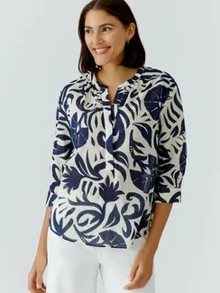 Oui Туника с темно-синим принтом