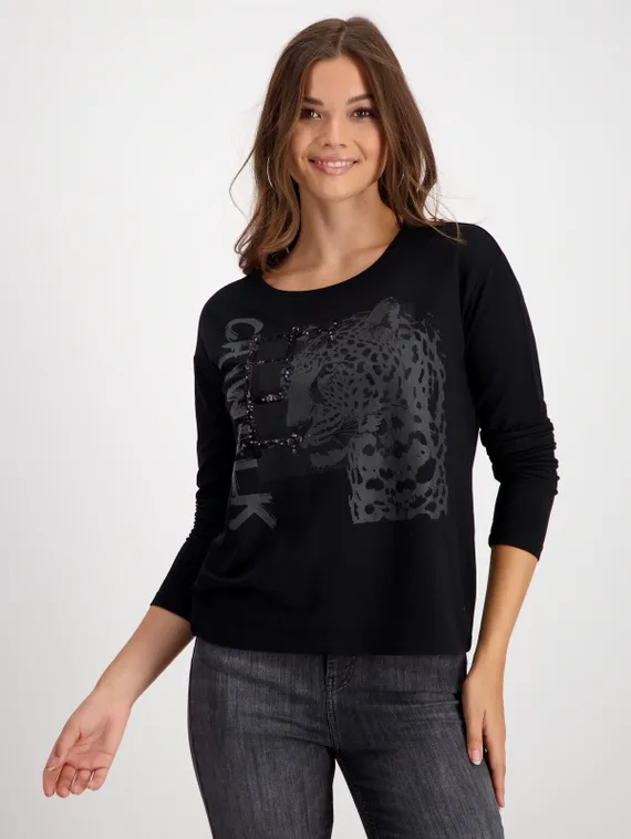 MONARI Футболка с принтом и пайетками