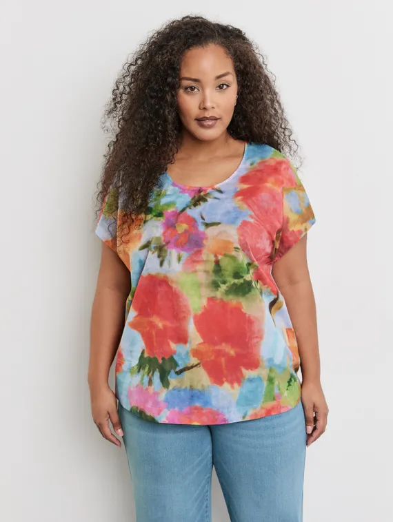 SAMOON Блуза с цветочным принтом