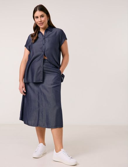 SAMOON Блуза в джинсовом стиле