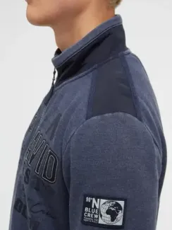 CAMP DAVID Толстовка с принтом темно-синяя