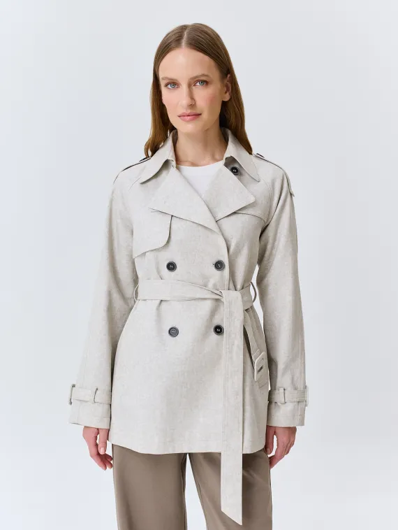 BULMER Укороченный тренч из 100% хлопка