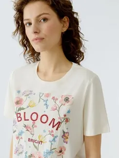 Oui Футболка с цветочным принтом