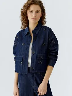 Oui Жакет с вышивкой пайетками