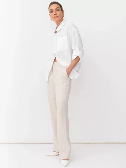 BULMER Брюки льняные в полоску