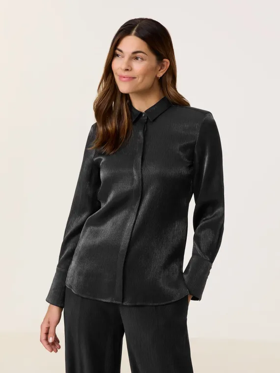 GERRY WEBER Блуза атласная черная