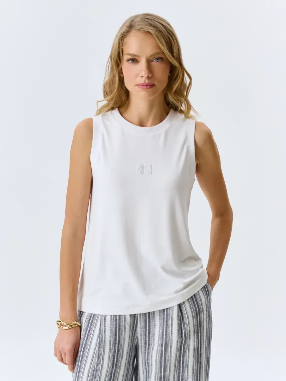 BULMER Топ из бамбукового волокна белый