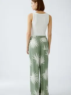 Oui Брюки с принтом пальмы