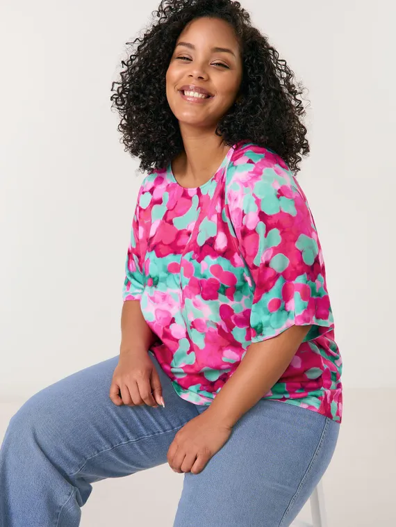 SAMOON Блуза с ярким принтом