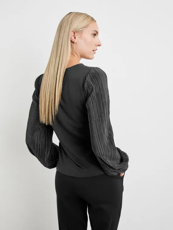 TAIFUN Блуза с плиссированными рукавами