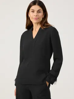 GERRY WEBER Блуза с отделкой из перьев