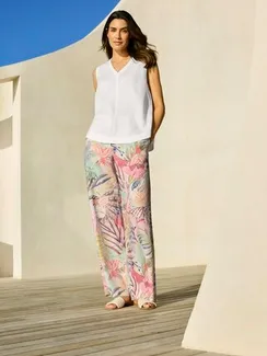 GERRY WEBER Брюки льняные с принтом