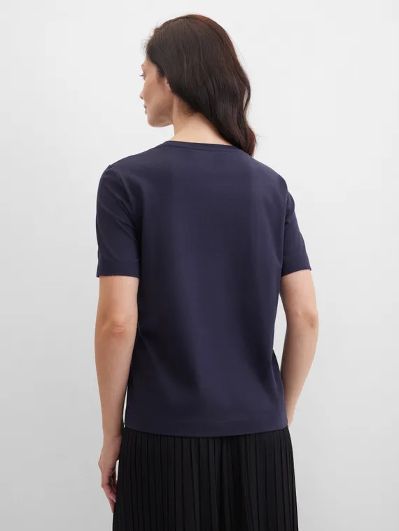 GERRY WEBER Футболка с цветочным принтом синяя