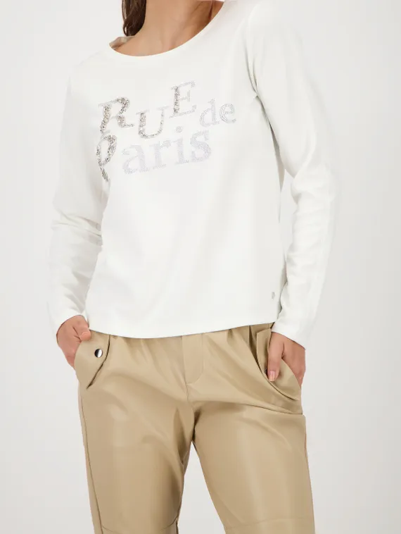 MONARI Толстовка с надписью из стразов