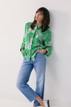 TAIFUN Рубашка из смеси льна и вискозы