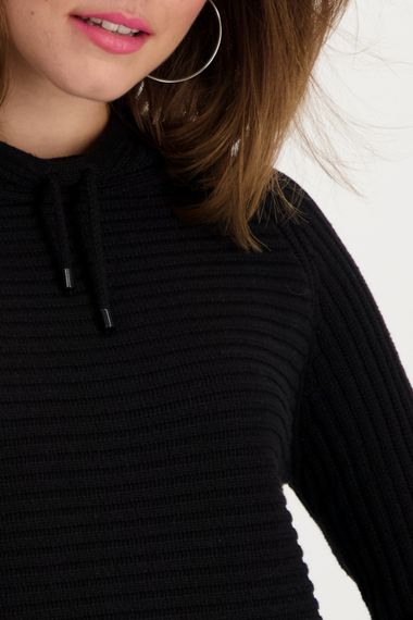 MONARI Пуловер черный из смесового хлопка