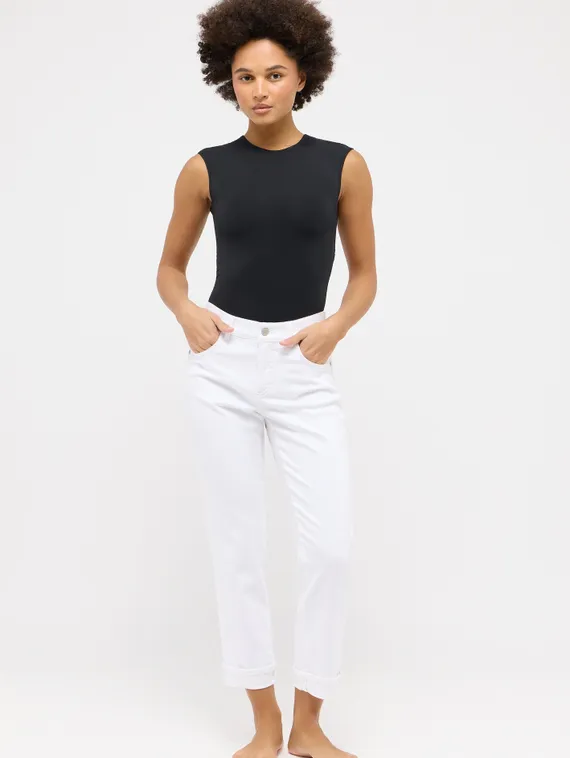 ANGELS Джинсы белого цвета с отворотами