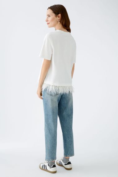 Oui Футболка с перьями