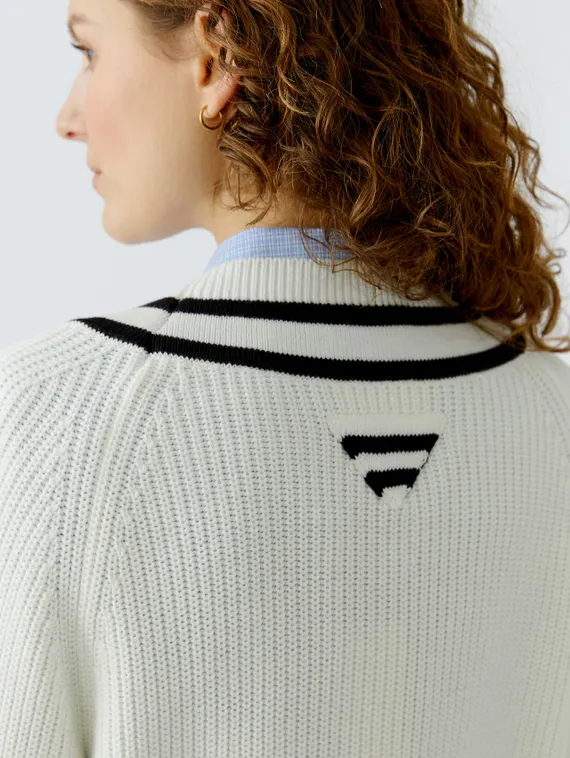 Oui Пуловер в студенческом стиле