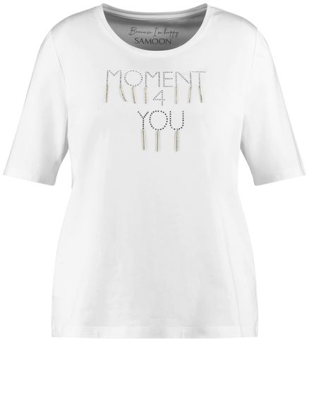 SAMOON Футболка с надписью из страз