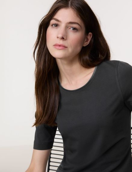 GERRY WEBER Футболка с атласной отделкой