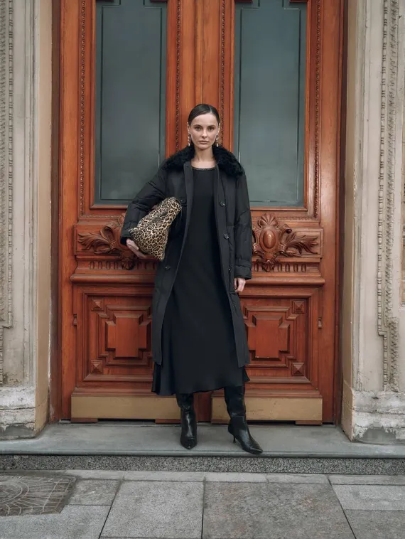 BULMER Пуховое пальто с мехом