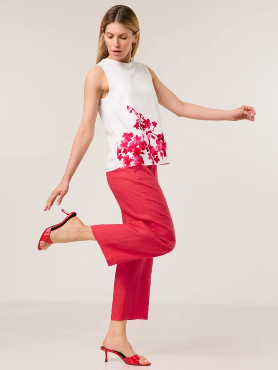 TAIFUN Топ с цветочным принтом