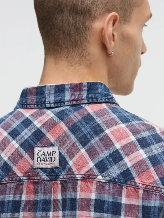 CAMP DAVID Рубашка в клетку с логотипом