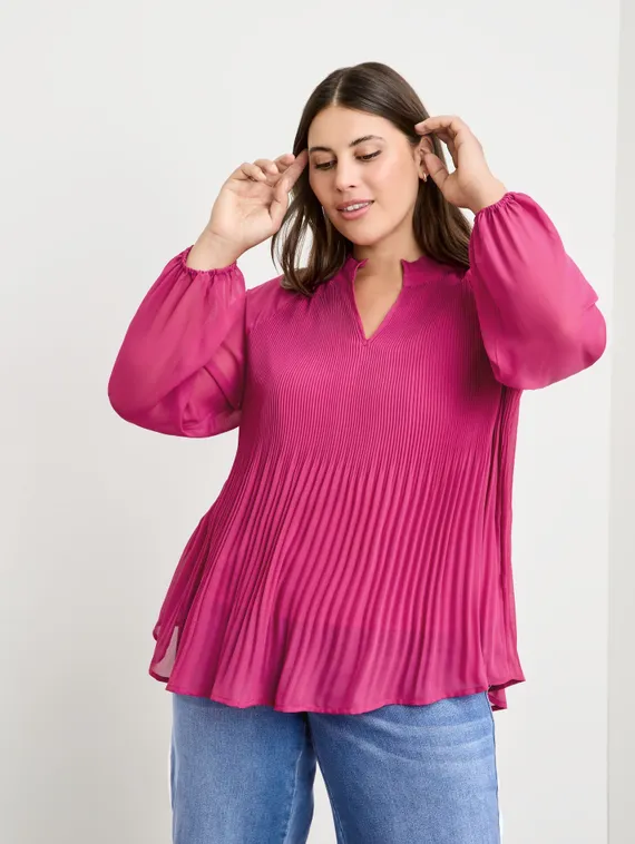 SAMOON Блуза плиссированная