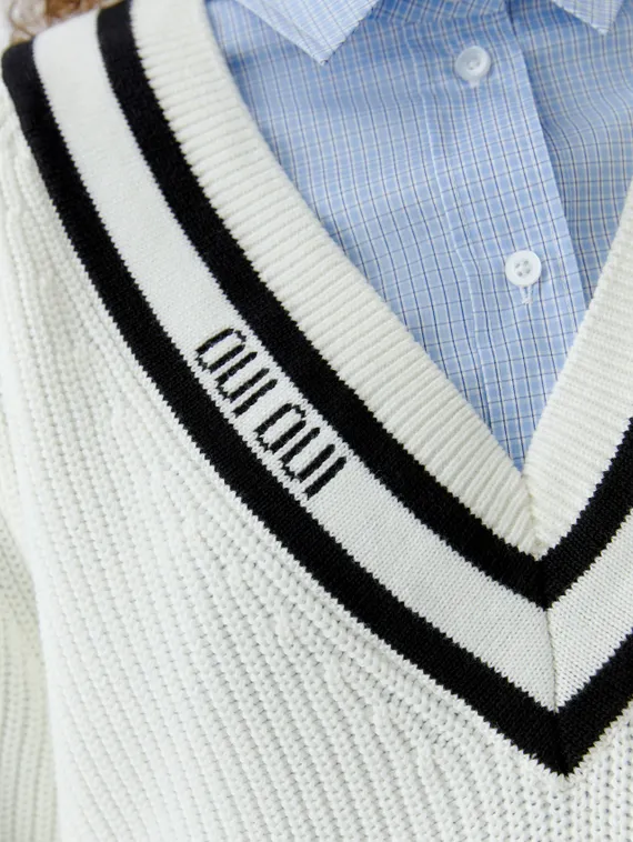 Oui Пуловер в студенческом стиле