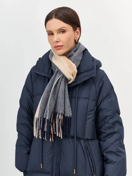 BULMER Шарф в клетку из 100% шерсти