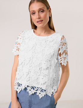 TAIFUN Кружевная блуза