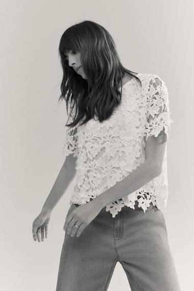 TAIFUN Кружевная блуза