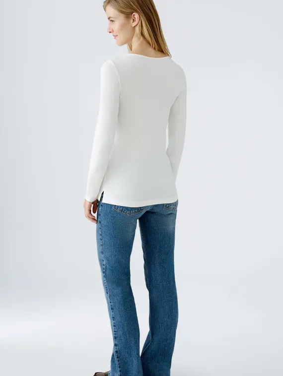 Oui Футболка длинный рукав базовая