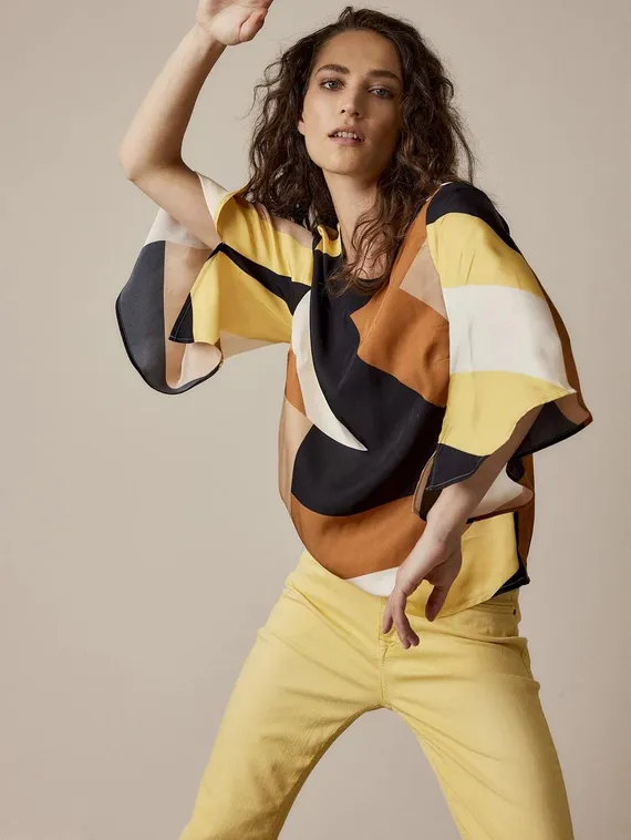 SUMMUM Топ с расклешенными рукавами