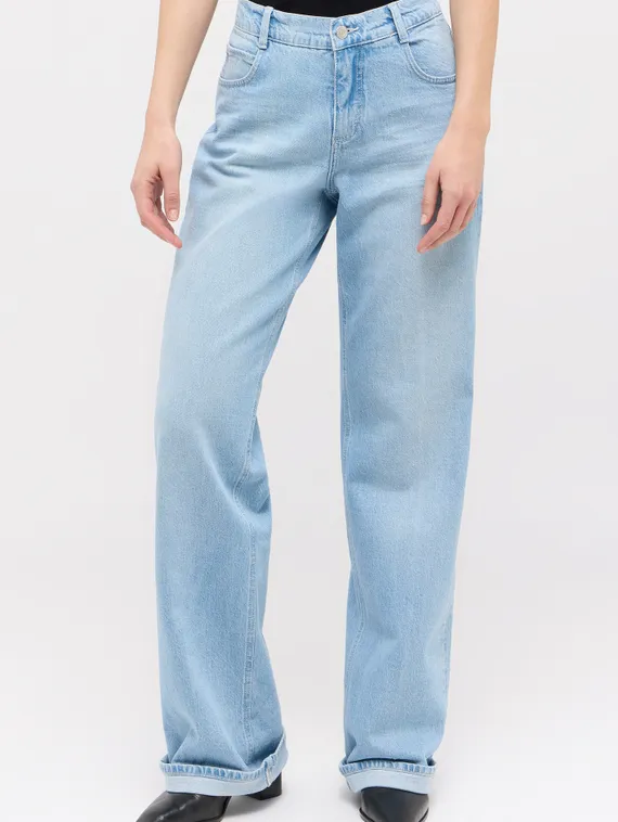 ANGELS Джинсы голубые с отворотами