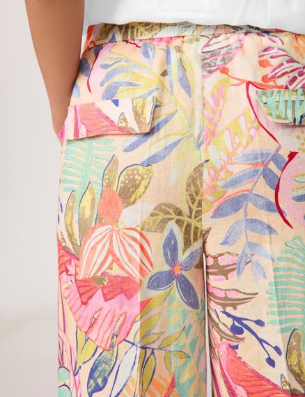 GERRY WEBER Брюки льняные с принтом