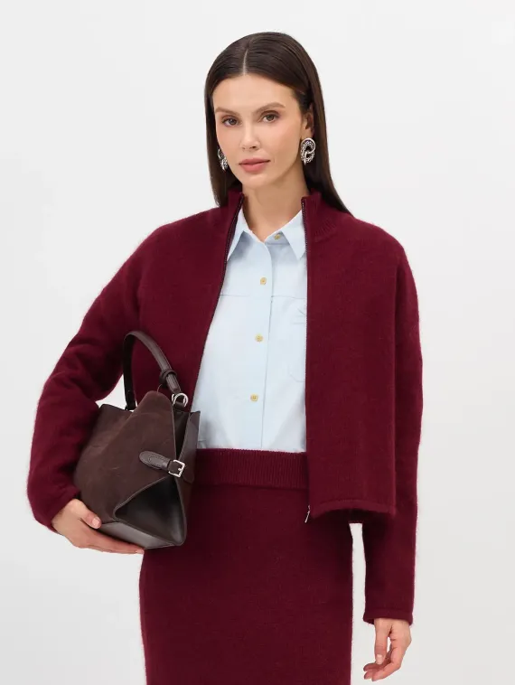 BULMER Укороченный бомбер с ангорой