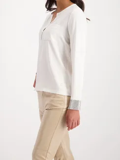 MONARI Креповая блузка со стразами