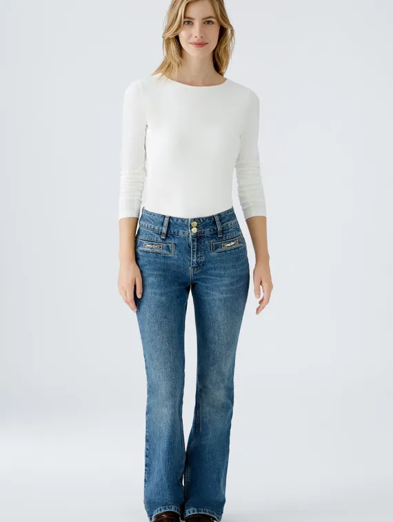 Oui Футболка длинный рукав базовая