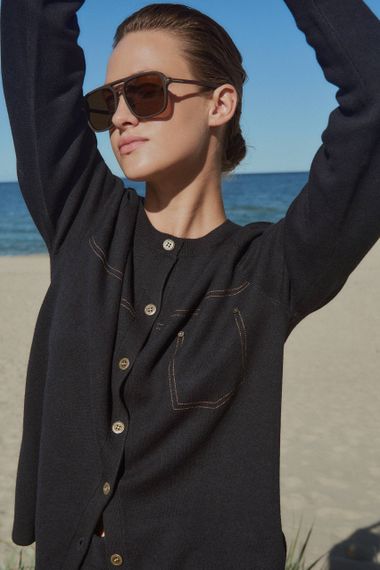 BULMER Кардиган с контрастными строчками