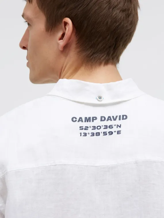 CAMP DAVID Рубашка льняная