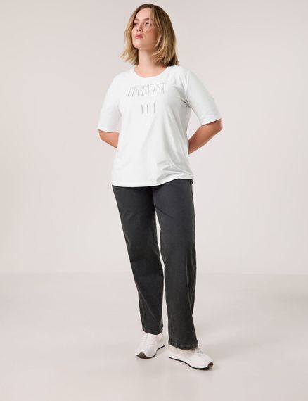 SAMOON Футболка с надписью из страз